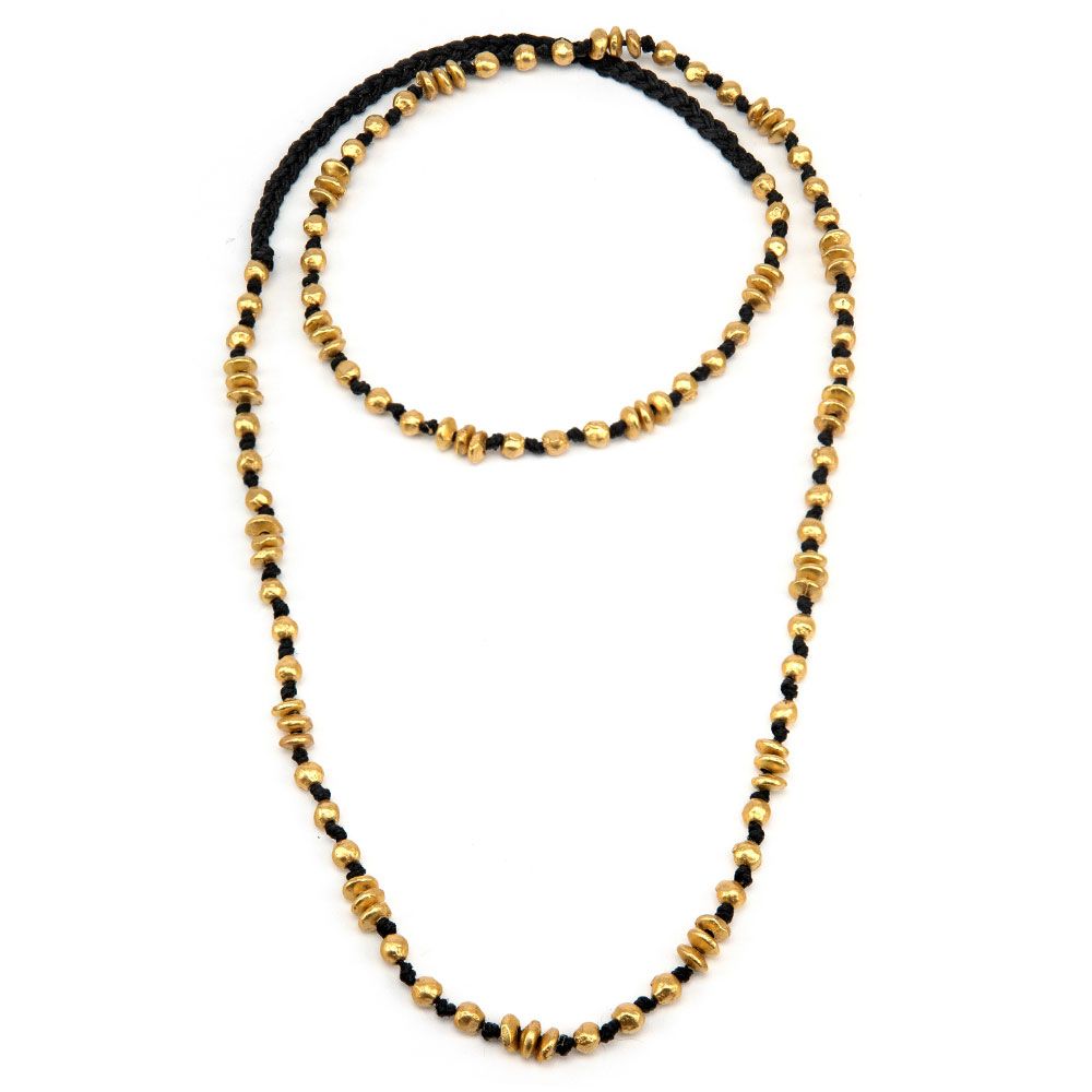 Washers & Spheres Macrame Necklace