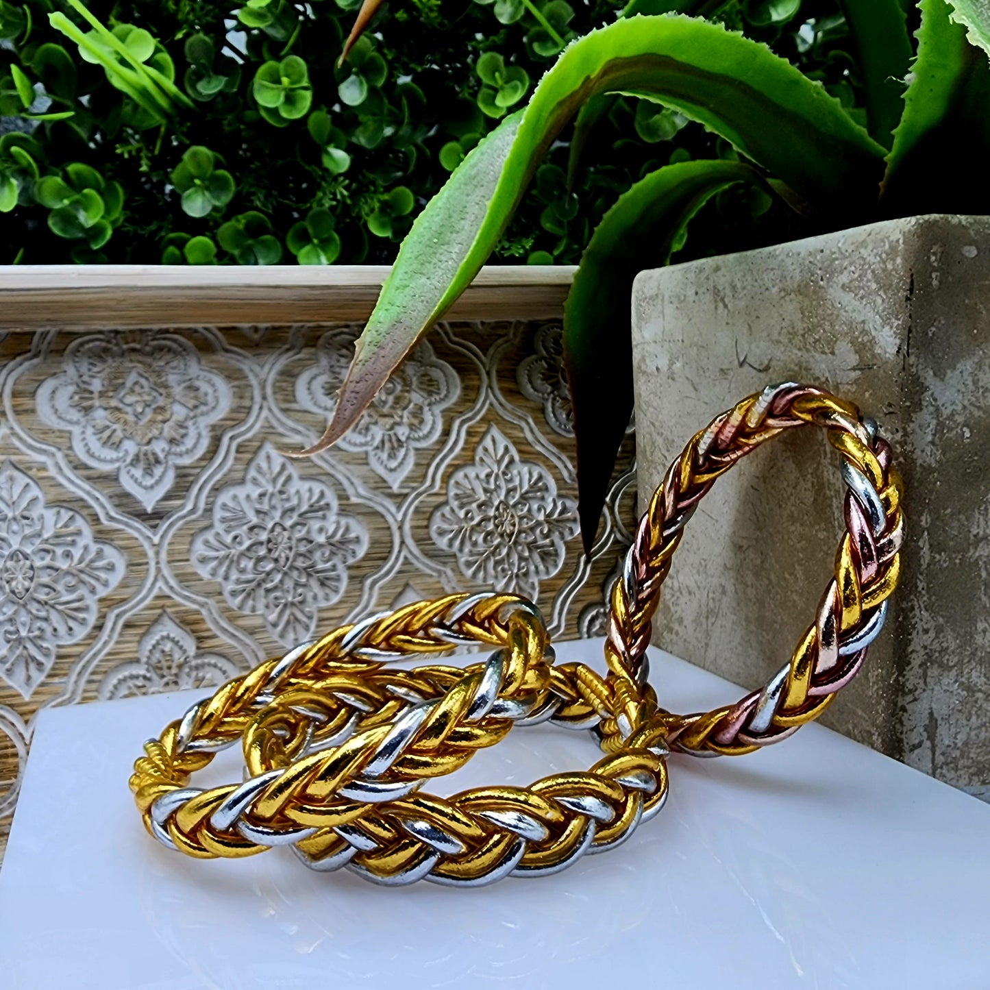 "Bless" Thin Braided Bracelet