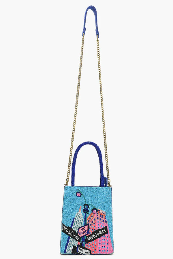 BROADWAY NIGHTS BEADED TOP HANDLE BAG