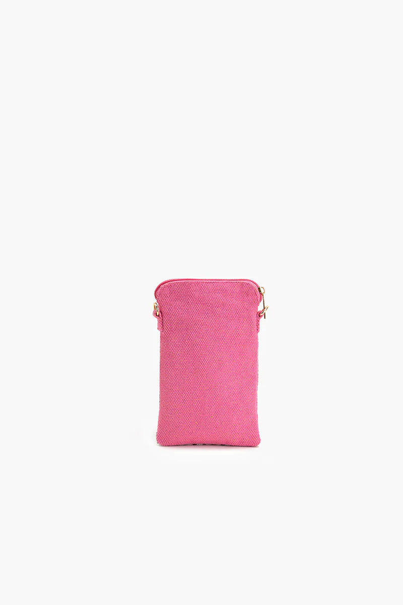 TEE IN STRIPES BEADED MOBILE CROSSBODY