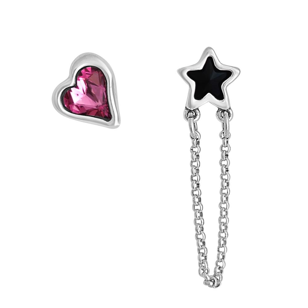 "Believe" Asymmetrical Earrings