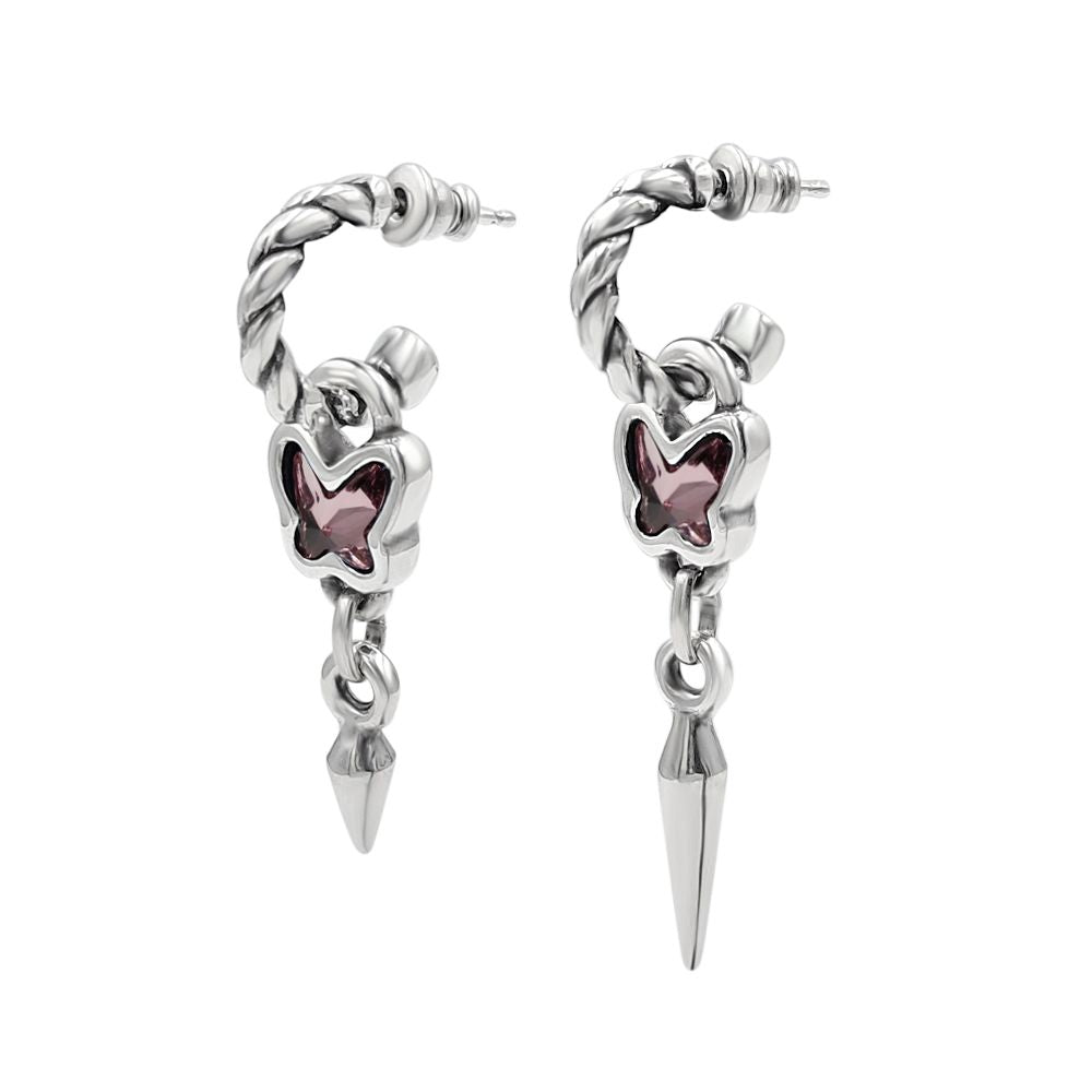 "Rebel Butterfly" Hoop Earrings