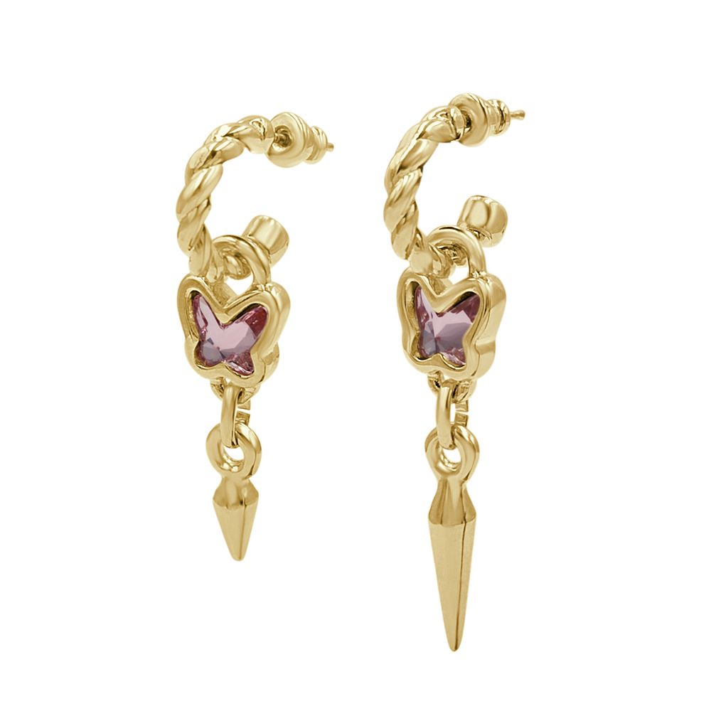 "Rebel Butterfly" Hoop Earrings