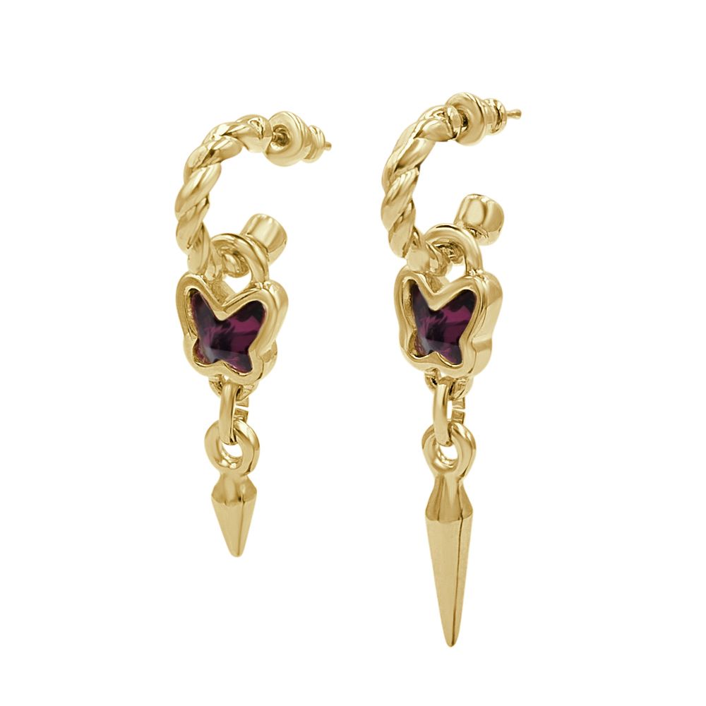 "Rebel Butterfly" Hoop Earrings