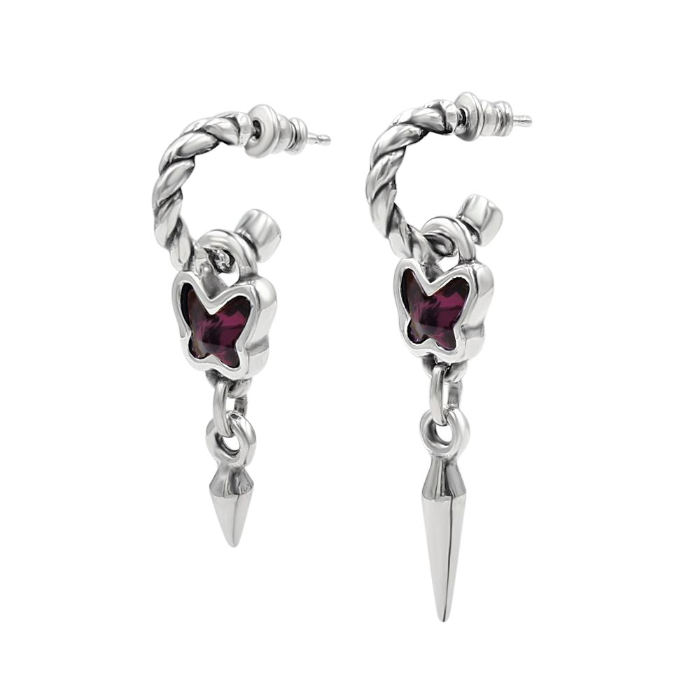 "Rebel Butterfly" Hoop Earrings