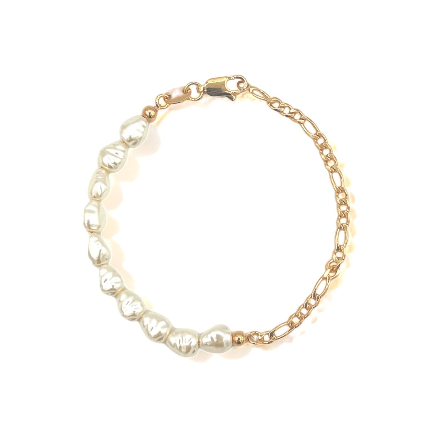 Pearls and Chain Bracelet
