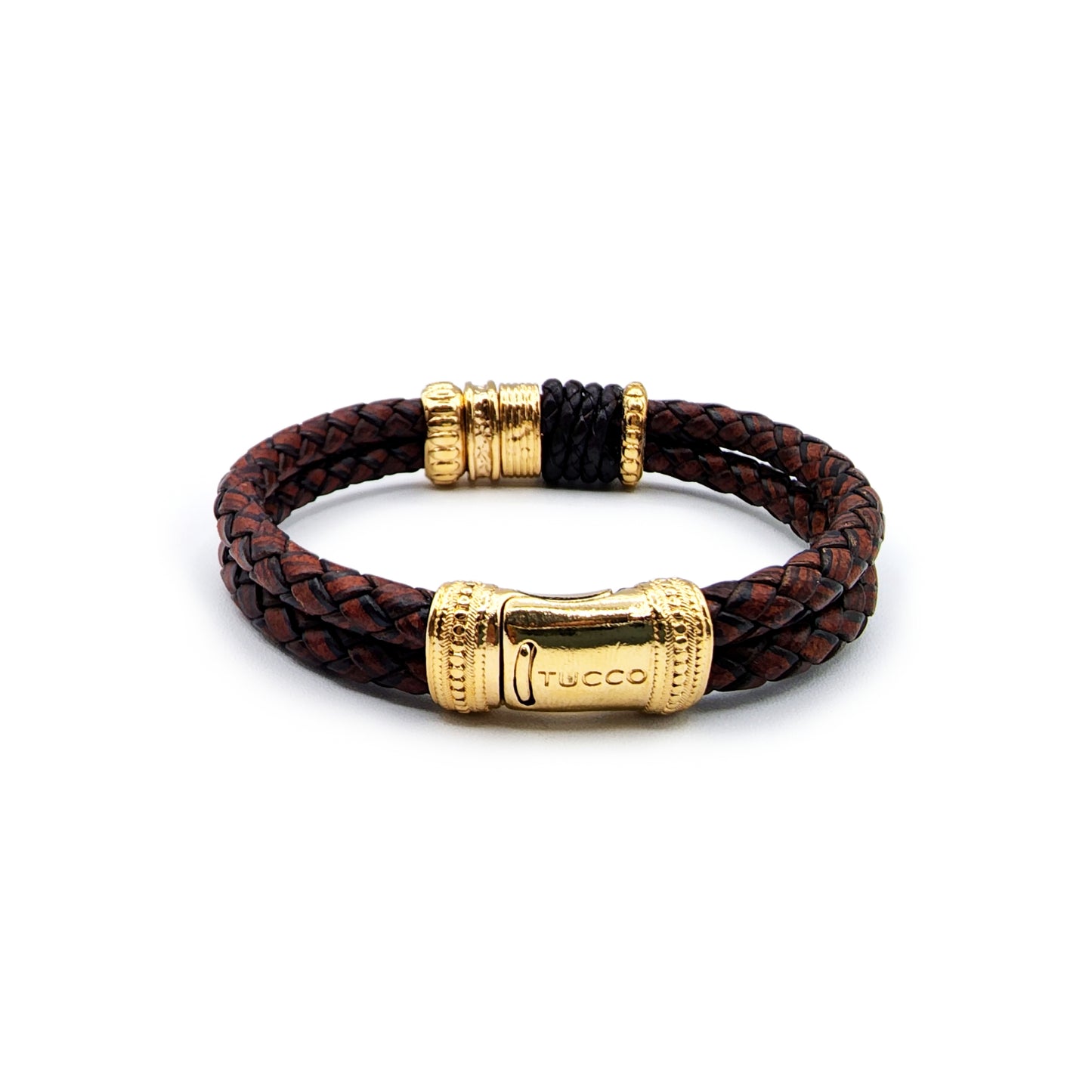 Doble Braided Leather Men's Bracelet