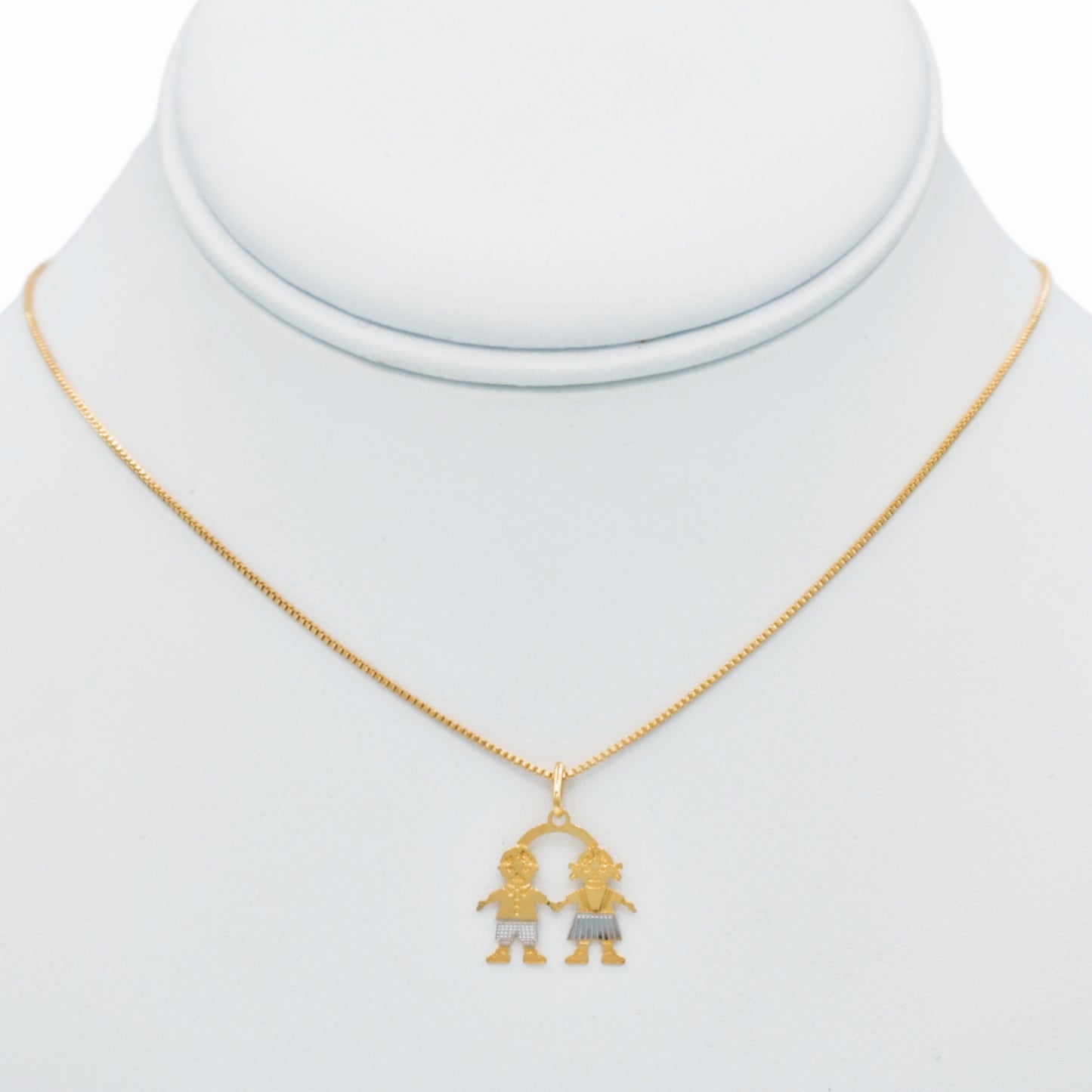 Girl & Boy Pendant Necklace