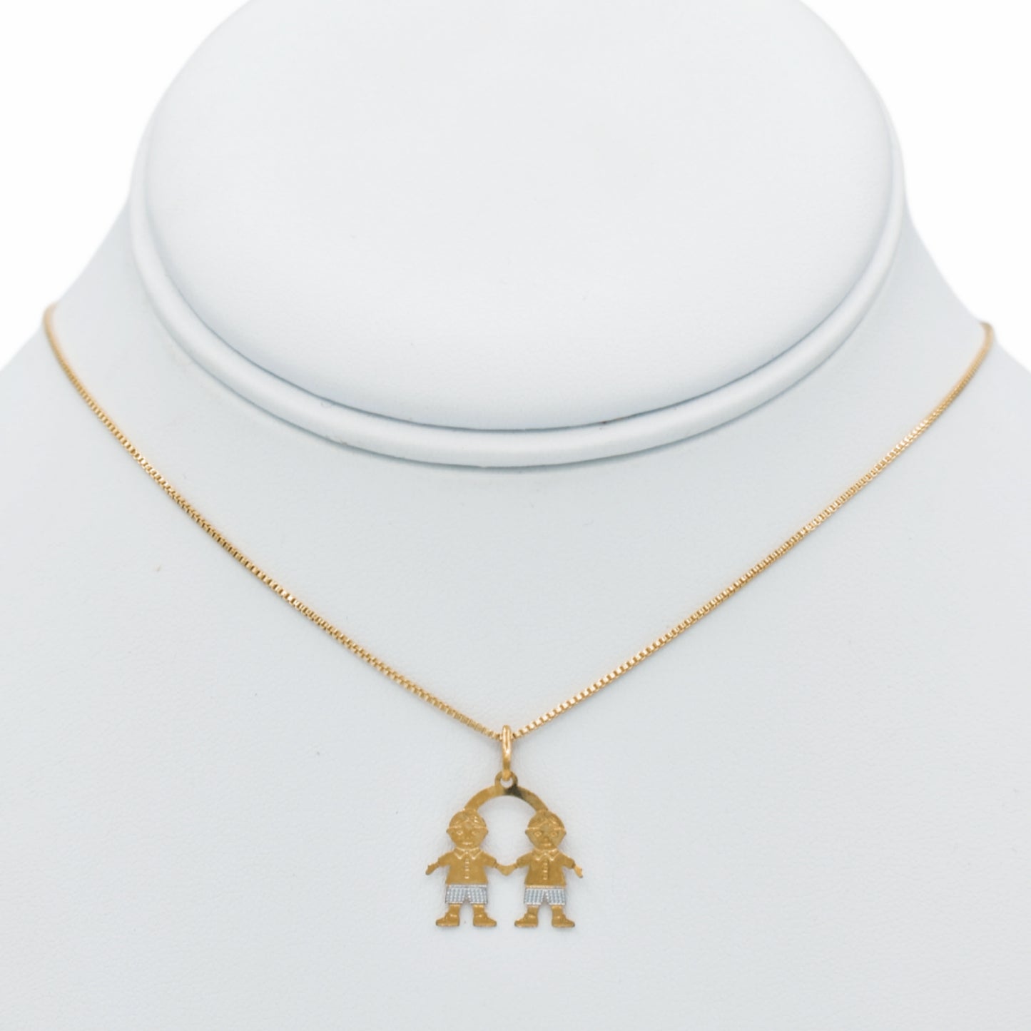 Two Boys Pendant Necklace