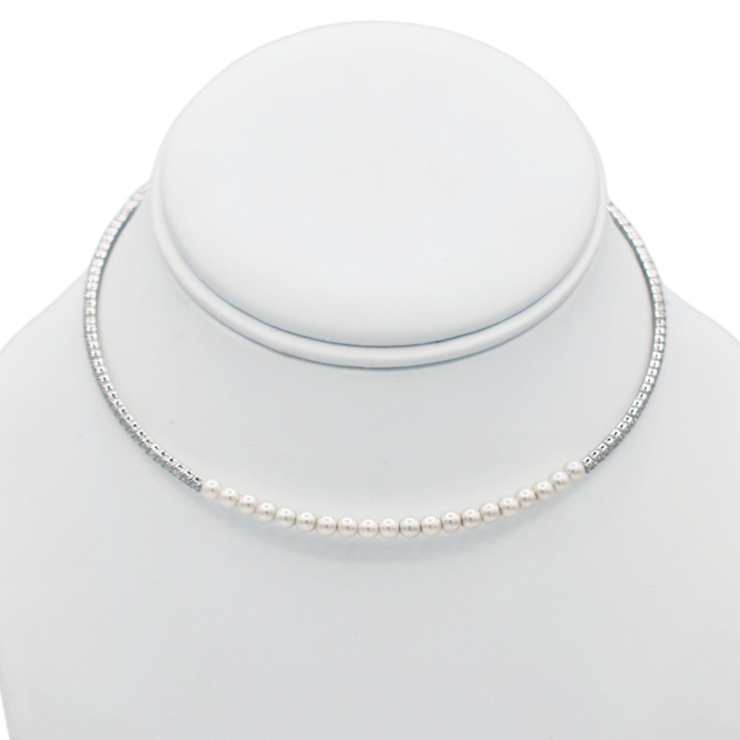 Pearls & Rhinestones Choker Necklace