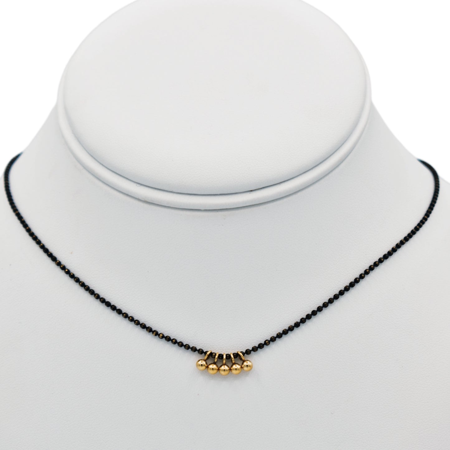 Black Mini Ballchain Necklace