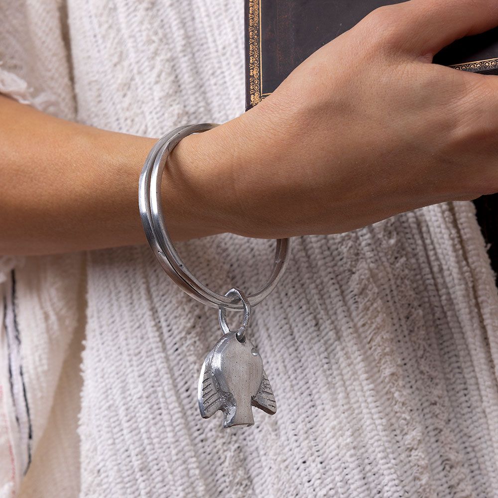 Doble Bangle With Fish Pendant