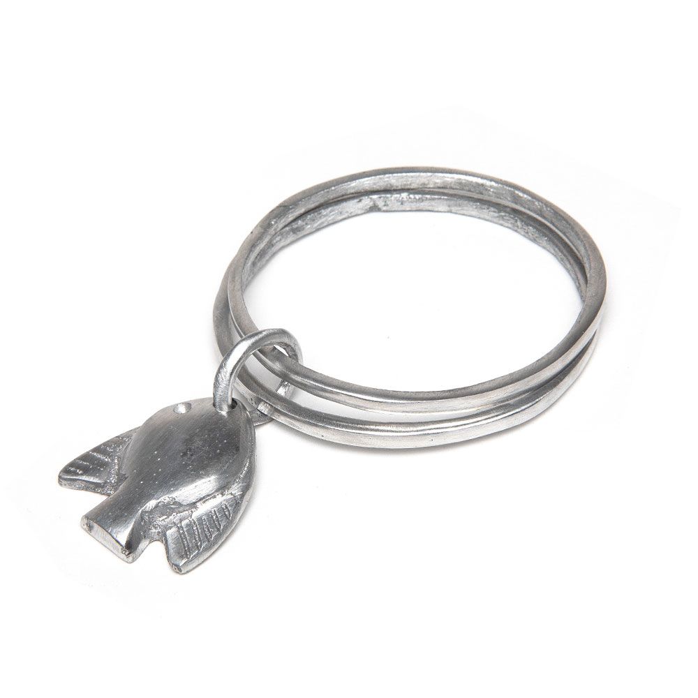 Doble Bangle With Fish Pendant