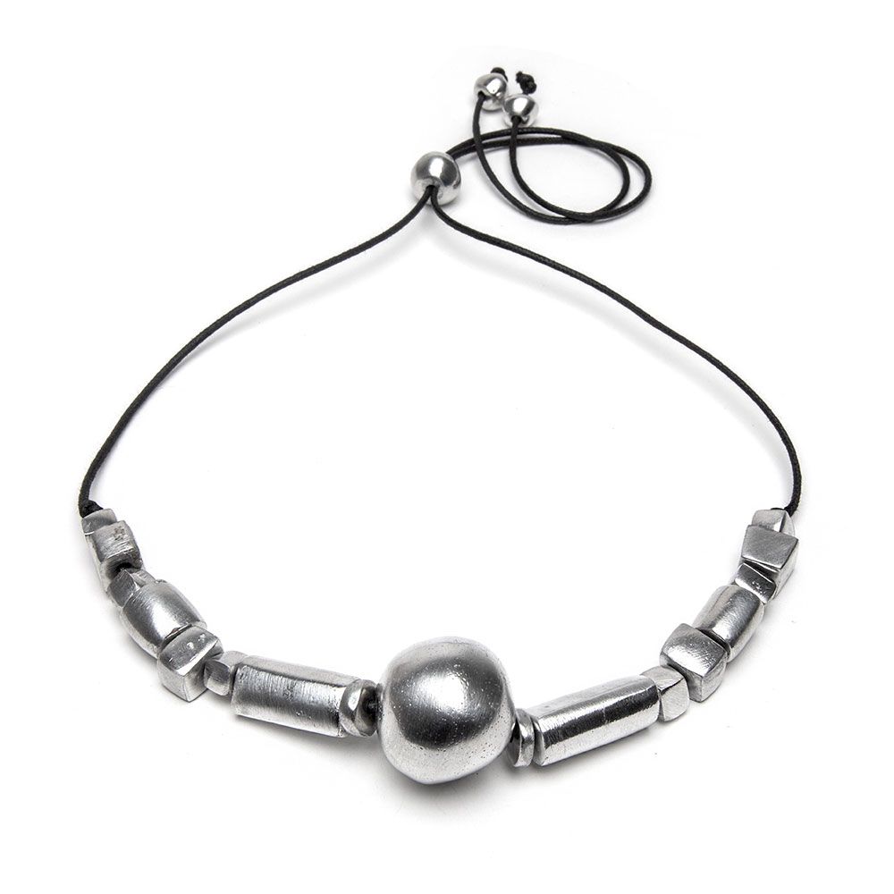 Irregular Bar & Spheres Necklace