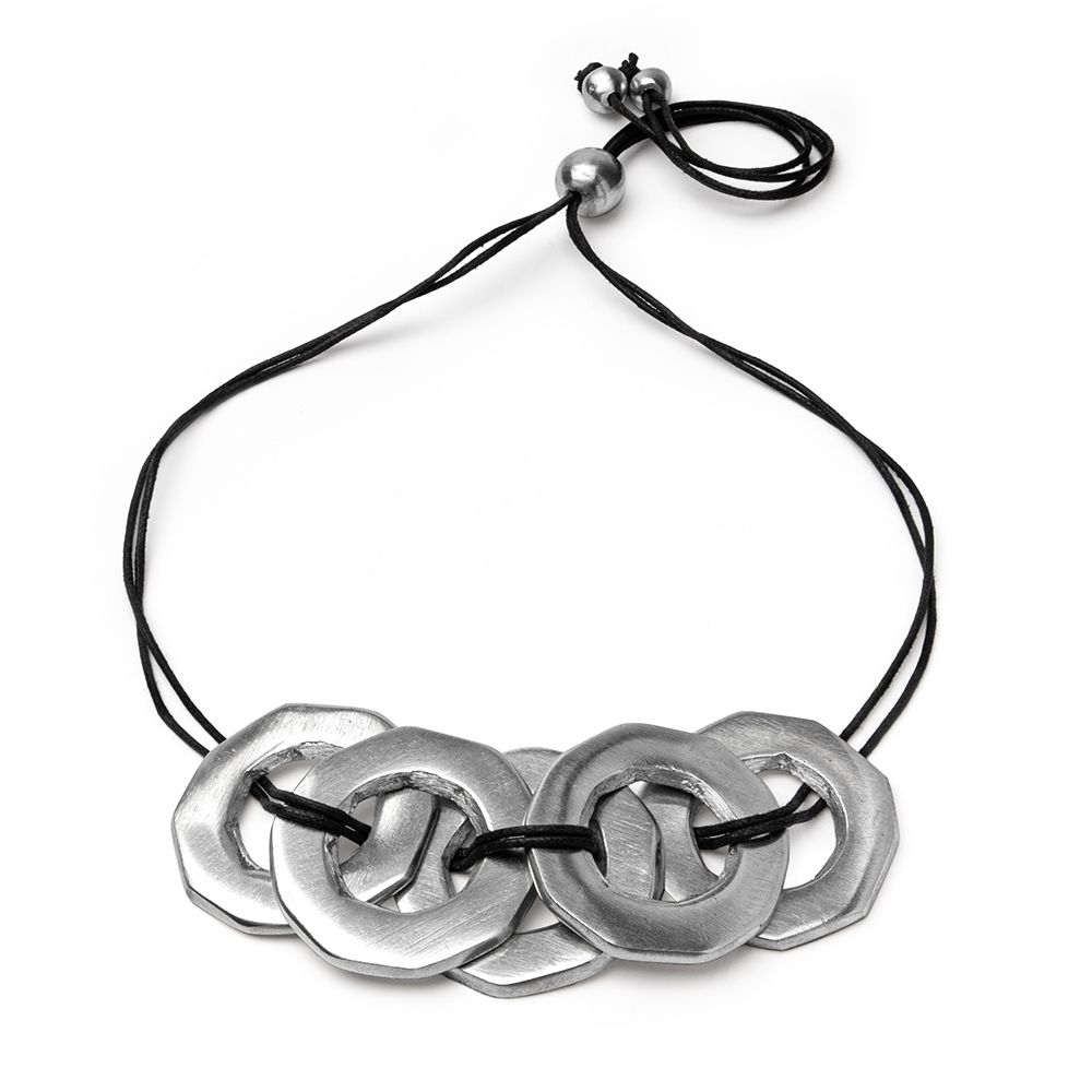 5 Washers Wire Necklace