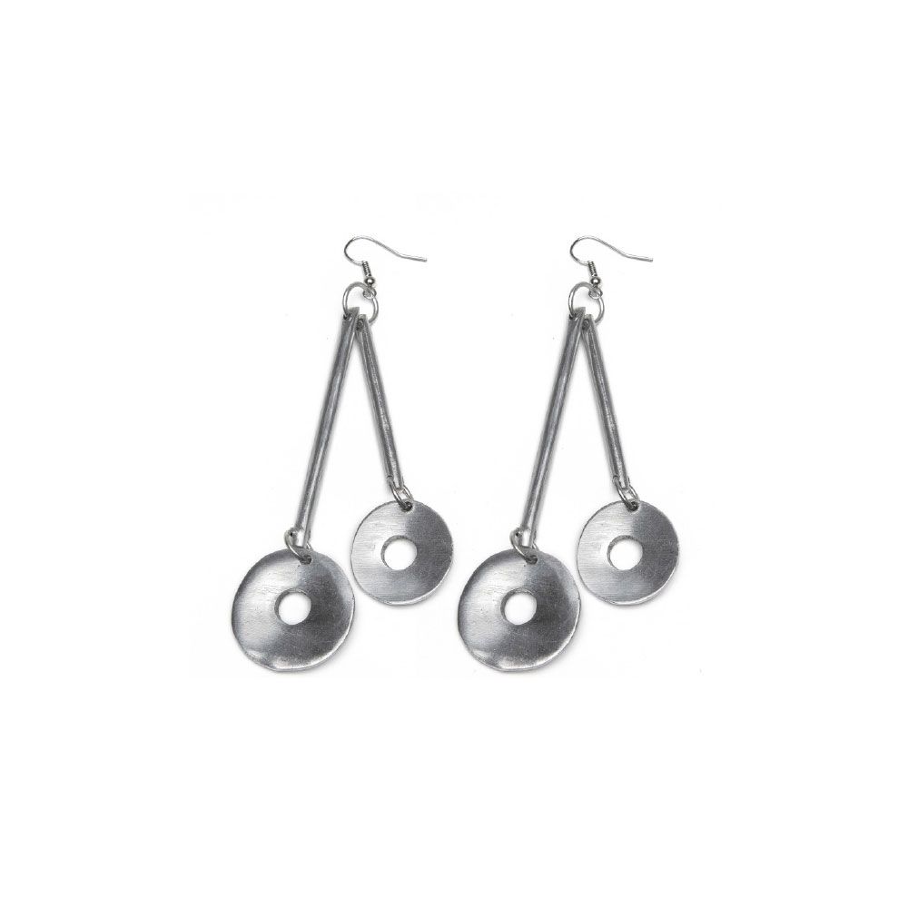 Sticks & Pierced Circles Earrings