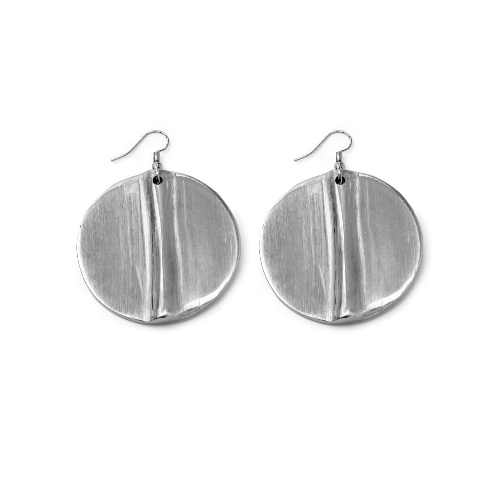 Irregular Round Plates Earrings