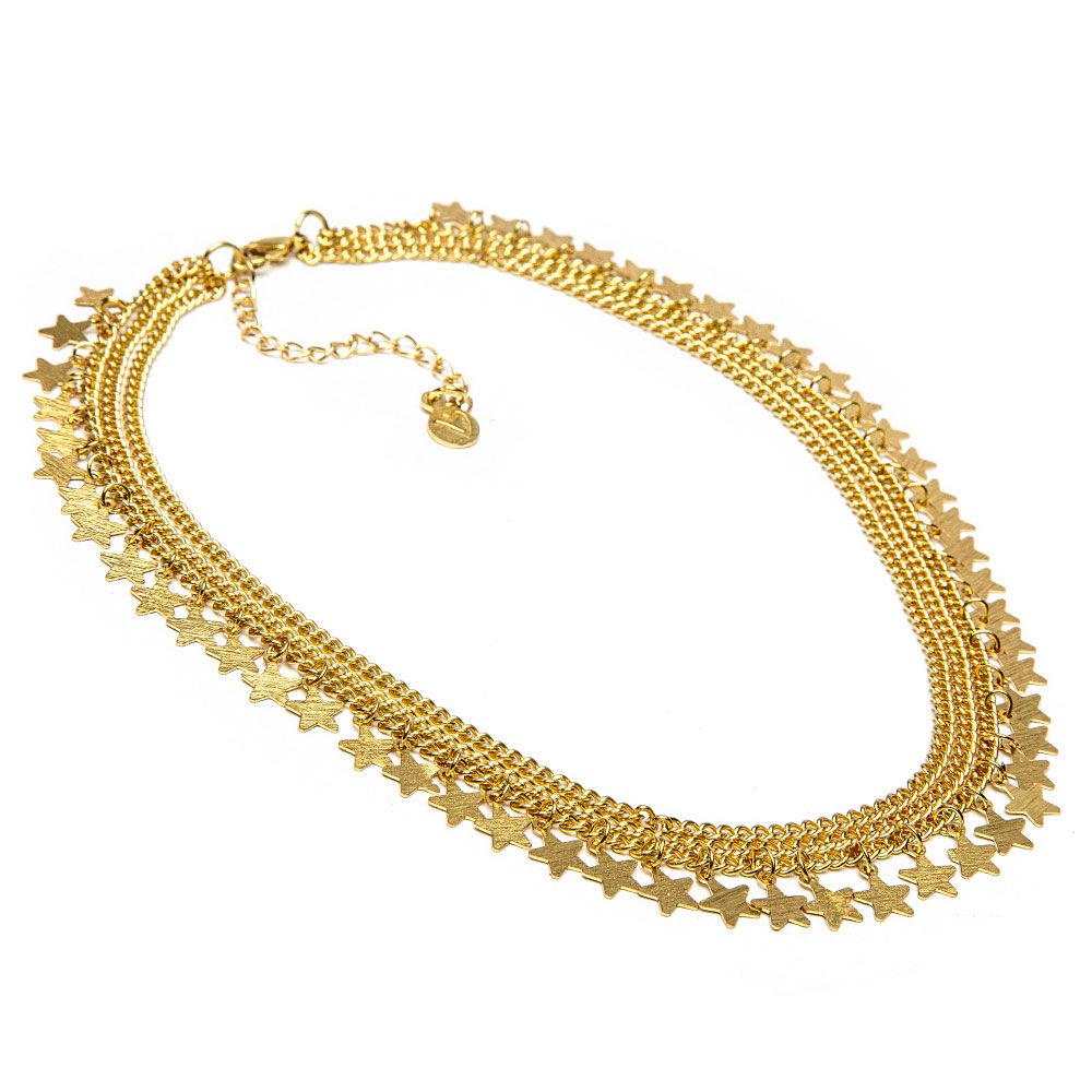 3 Chains Little Stars Necklace