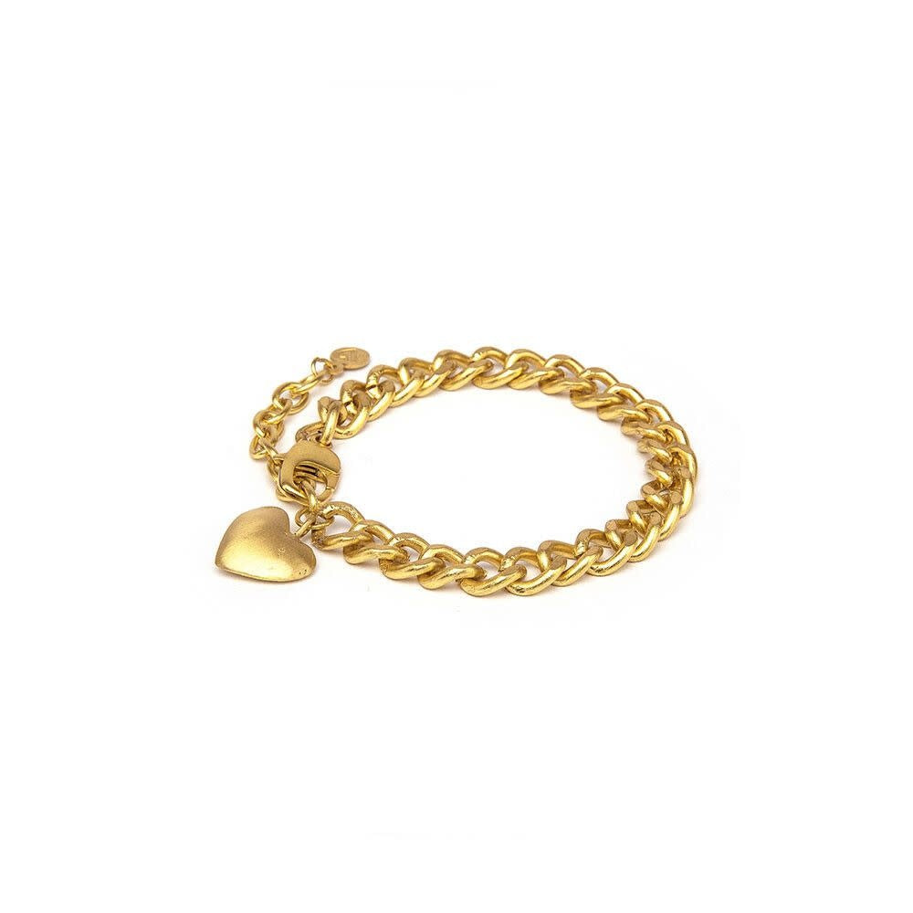 Chain Bracelet Heart Pendant