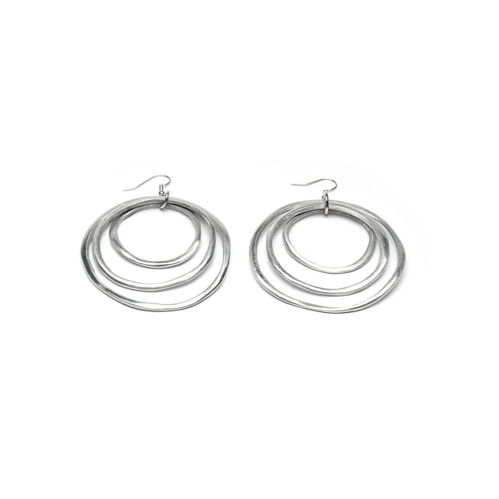 3 Thin Round Earrings