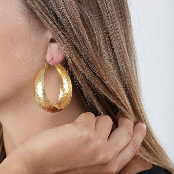 Hammered Hoops Earrings