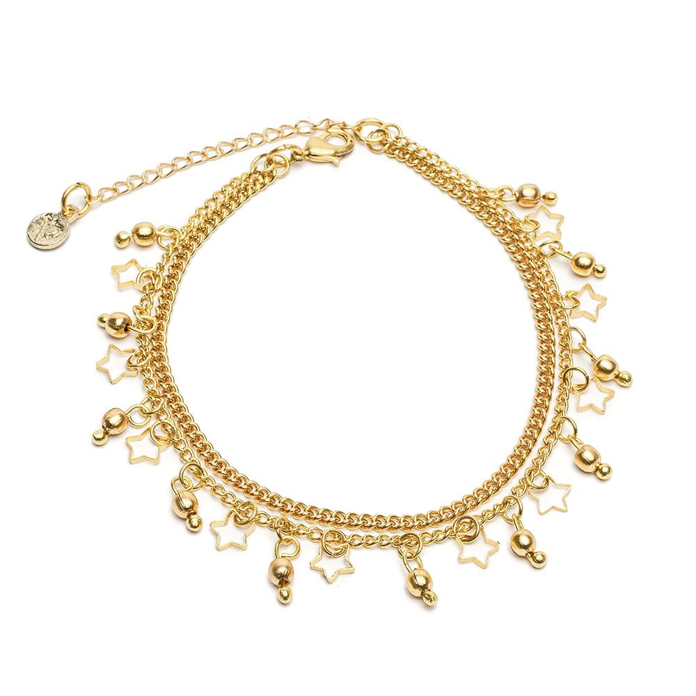 2 Layers Star Silhouette Anklet