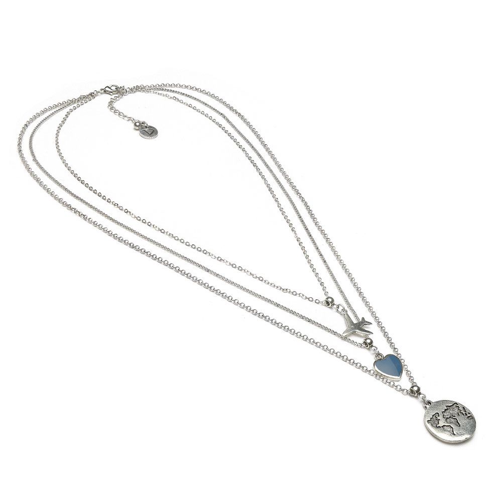 3 Layers Map Necklace