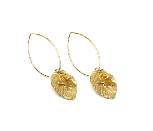 Leaf & Star Earrings