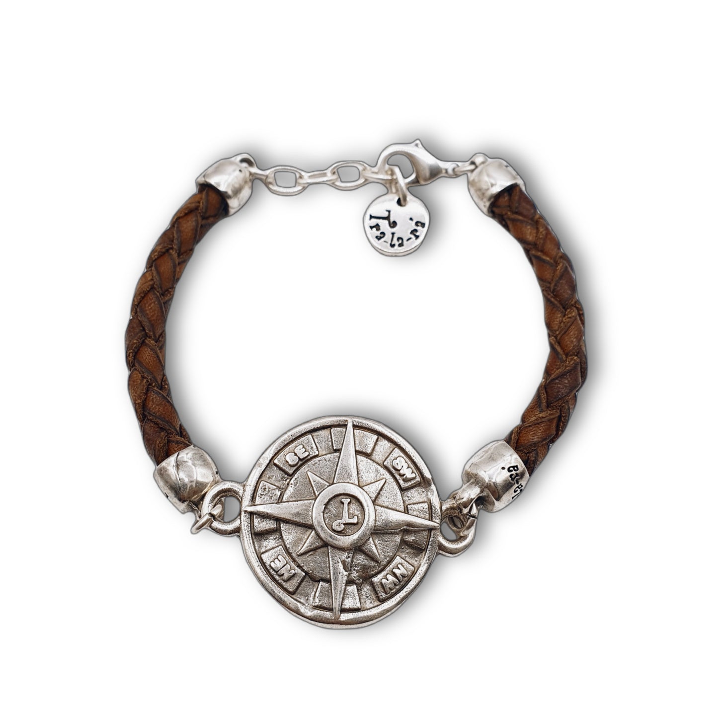 "Brújula" Braided Leather Bracelet