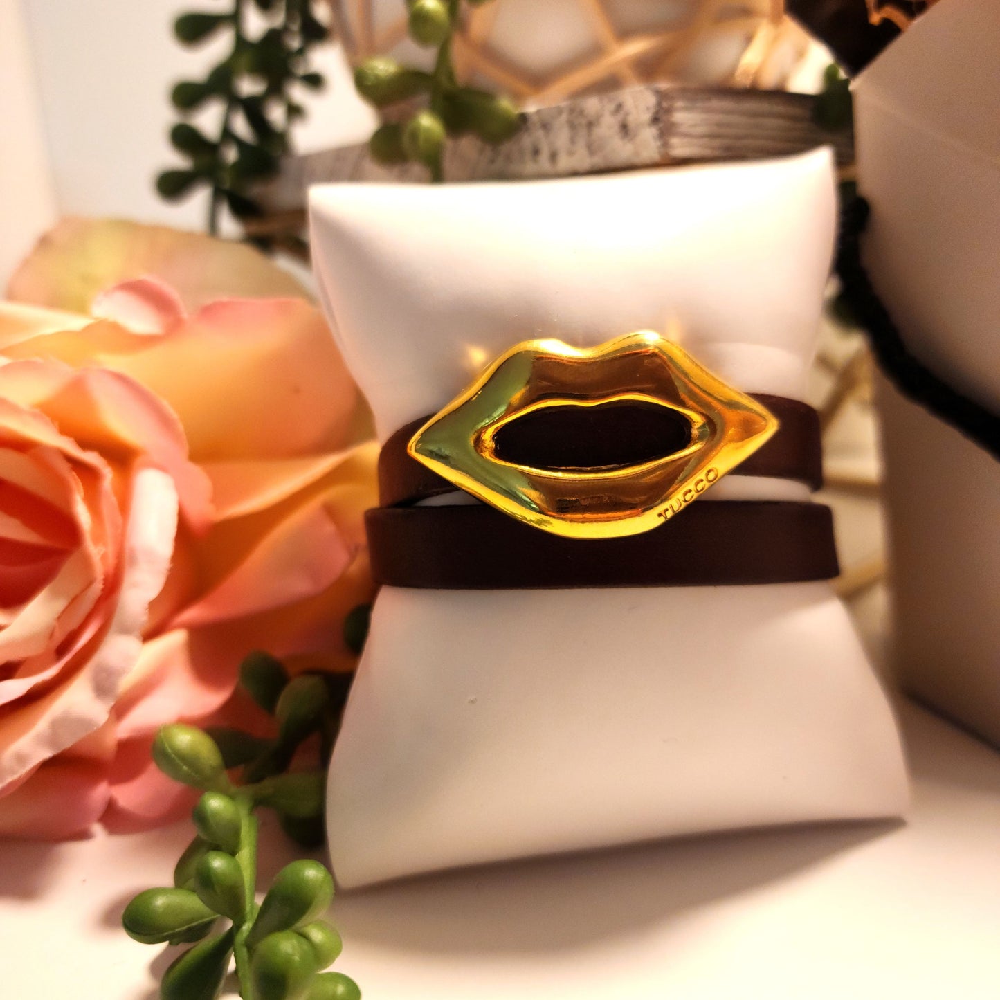 "Kiss Me" Leather Bracelet