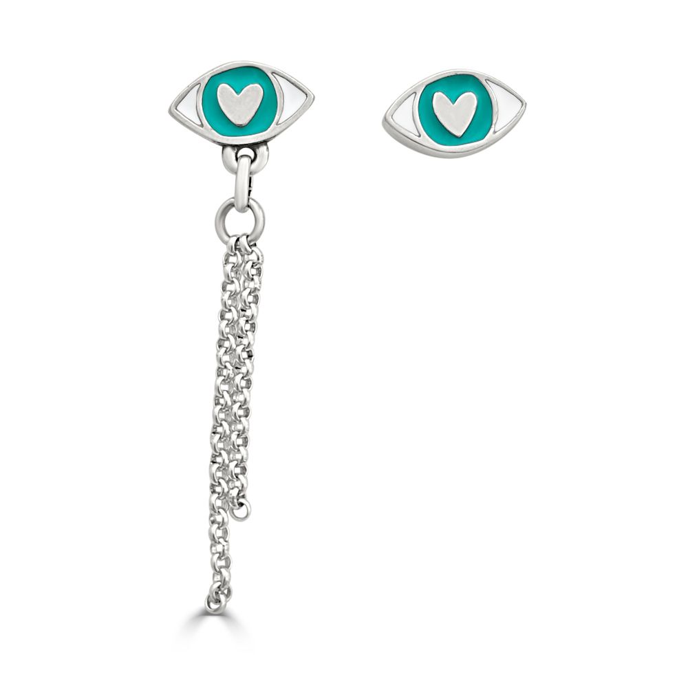 "Ojo Enamorado" Asymmetrical Earrings