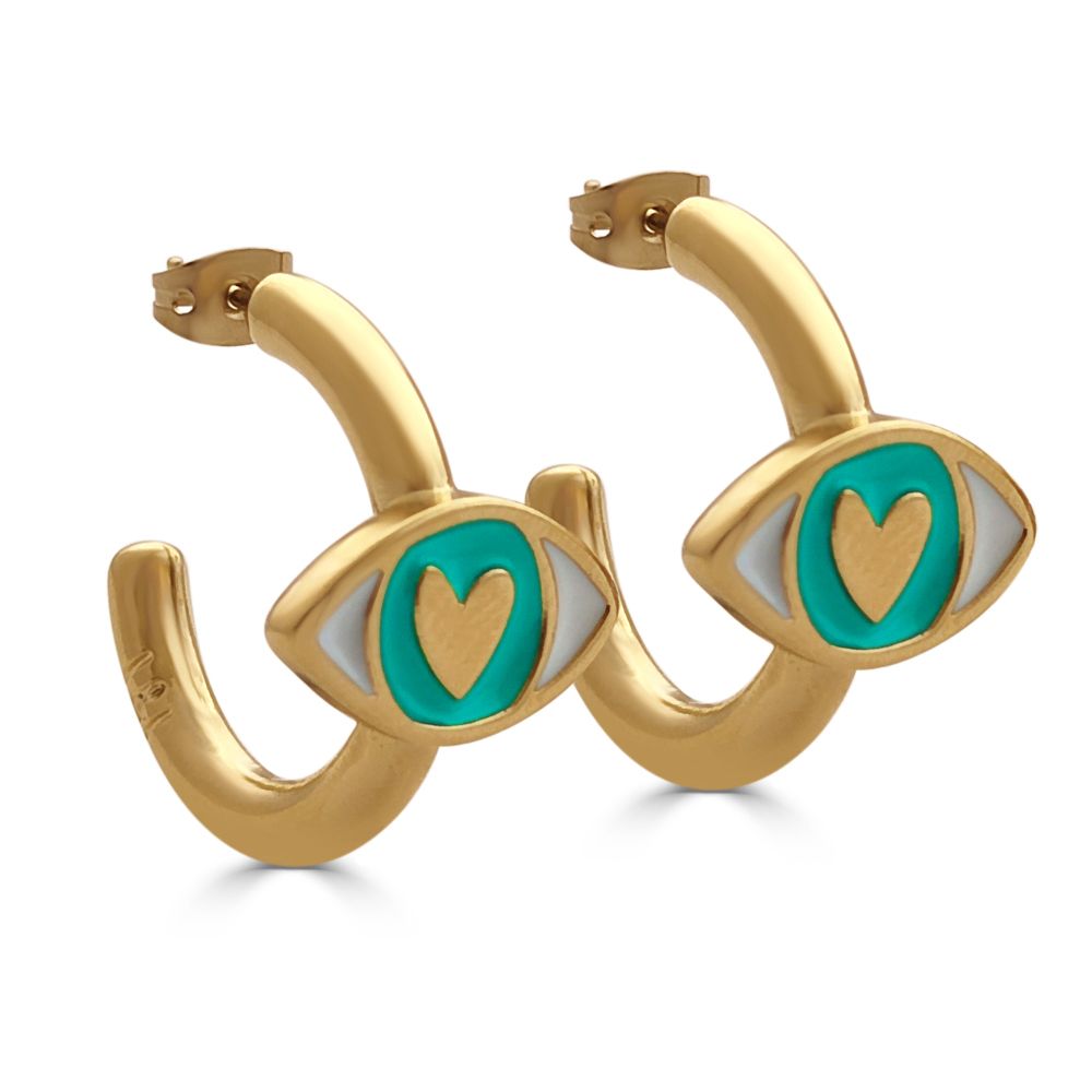 "Ojo Enamorado" Hoops Earrings