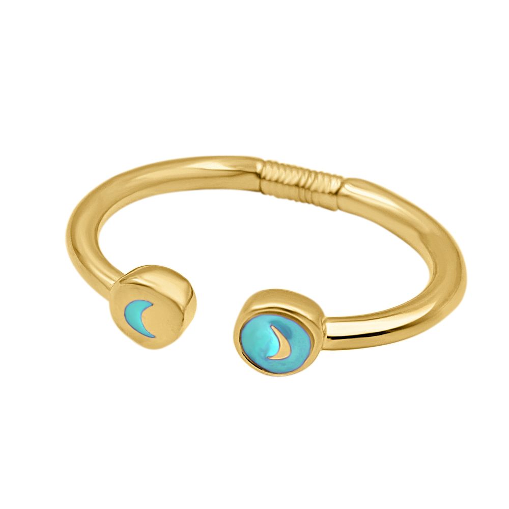 "Moon" Gold Bangle Bracelet