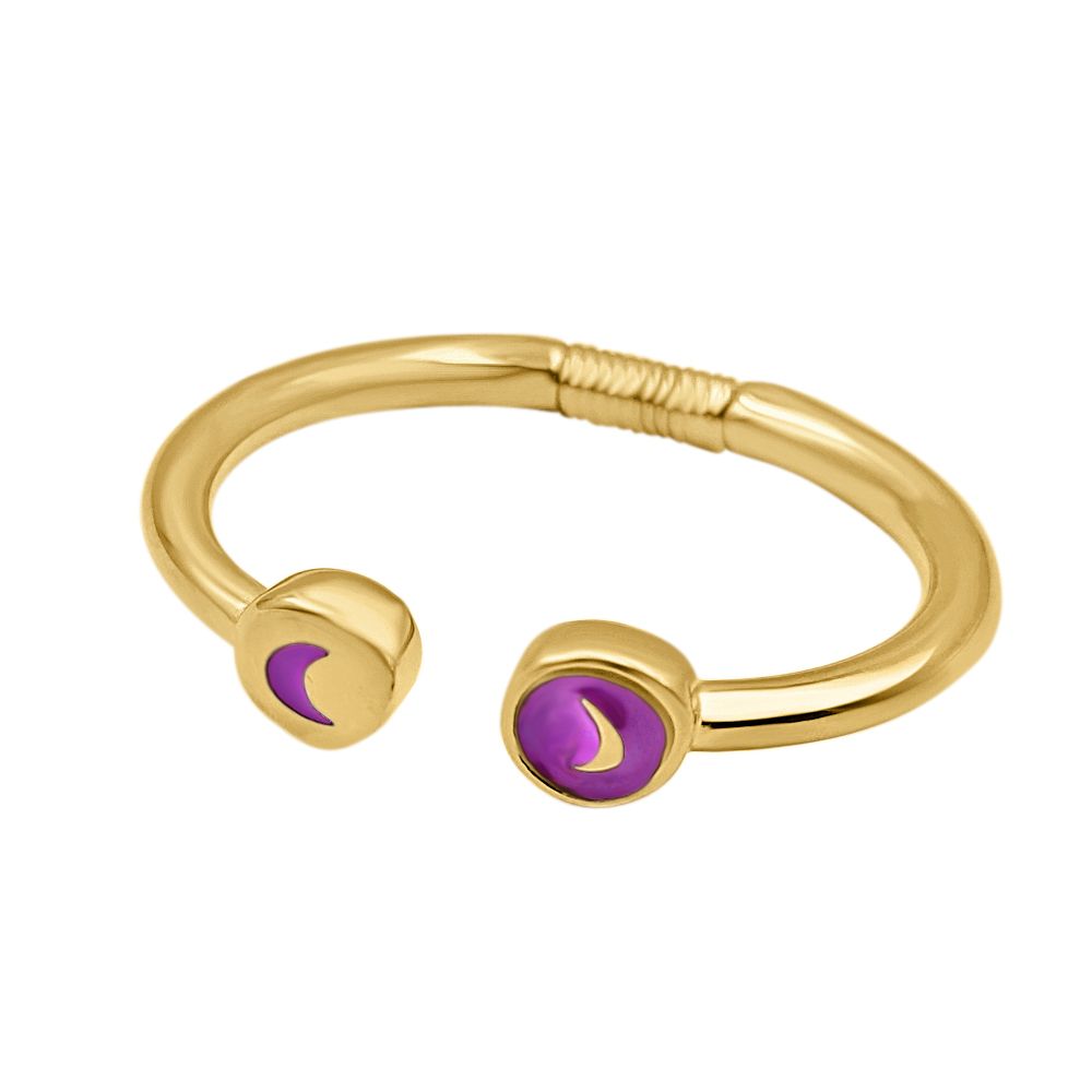 "Moon" Gold Bangle Bracelet