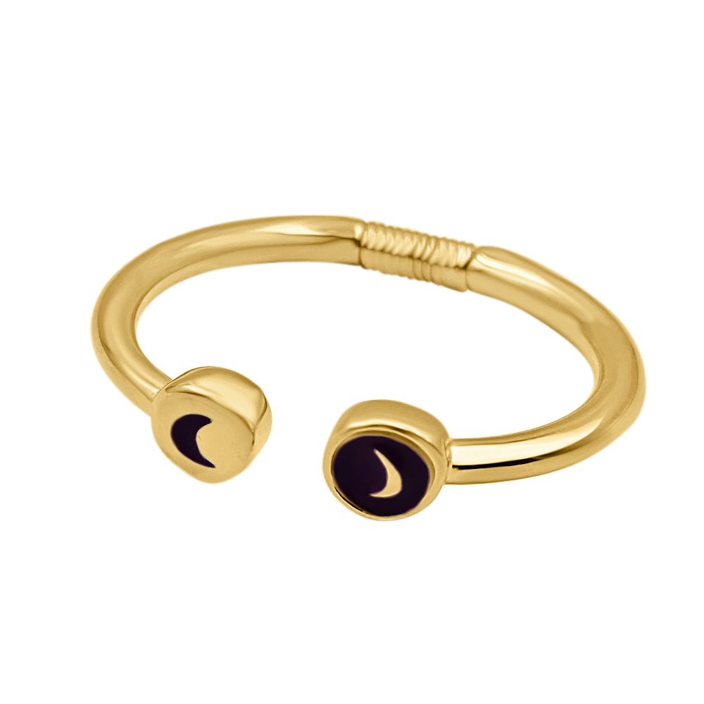 "Moon" Gold Bangle Bracelet