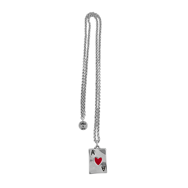 "AS de Corazones" Long Necklace