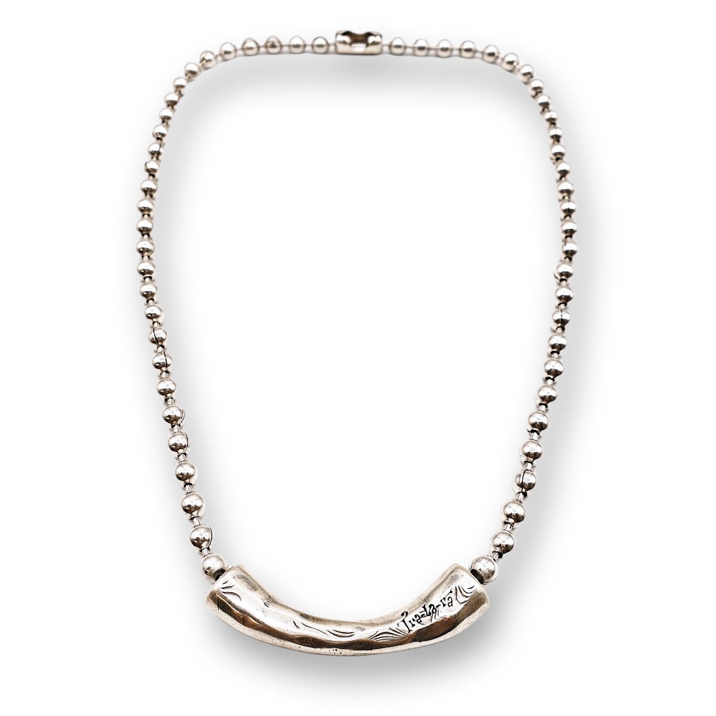 "Tube" Ball Chain Necklace