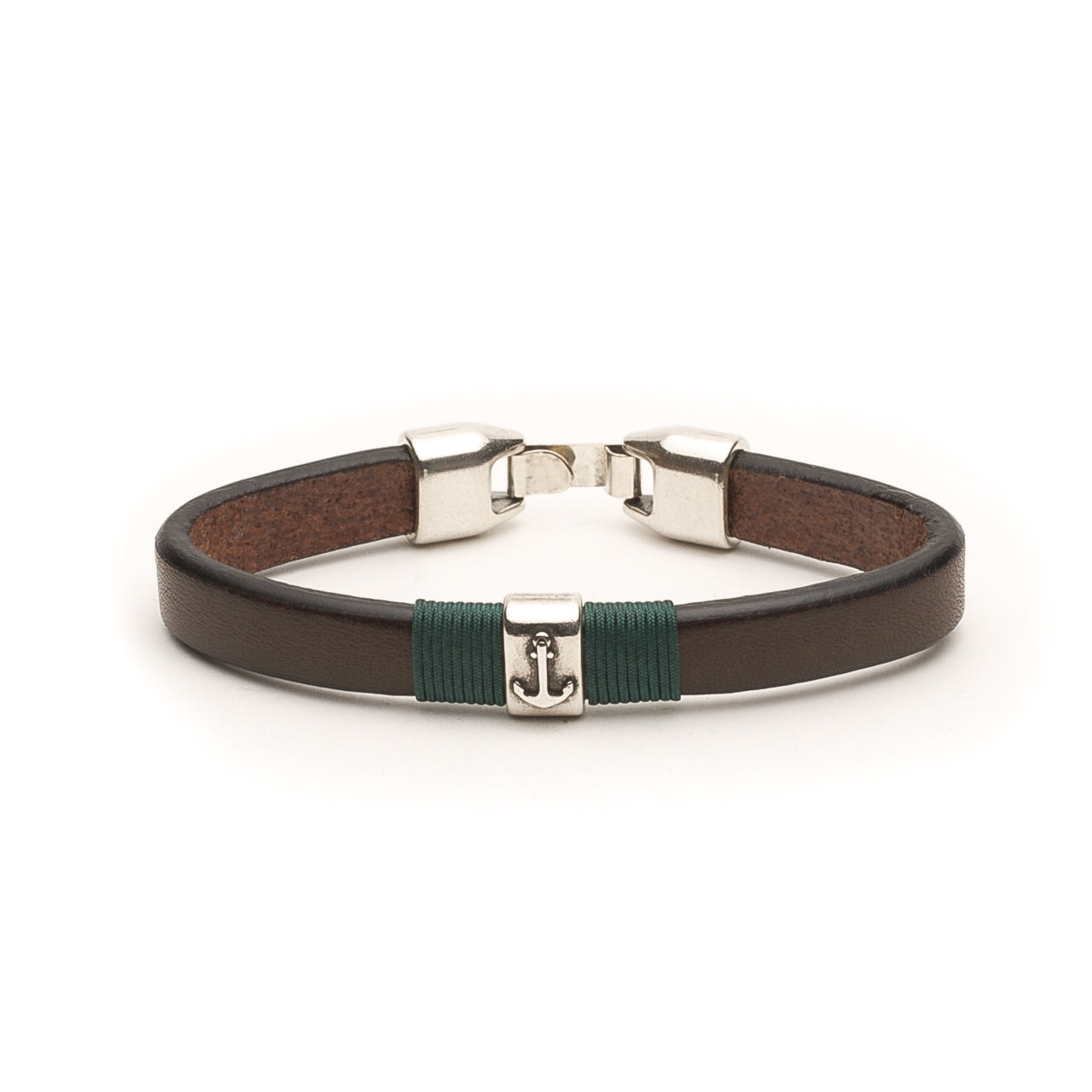 "Leather Anchor" Men's Bracelet