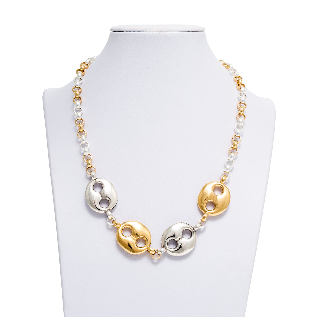 "Calabrote" 2 Tone Necklace