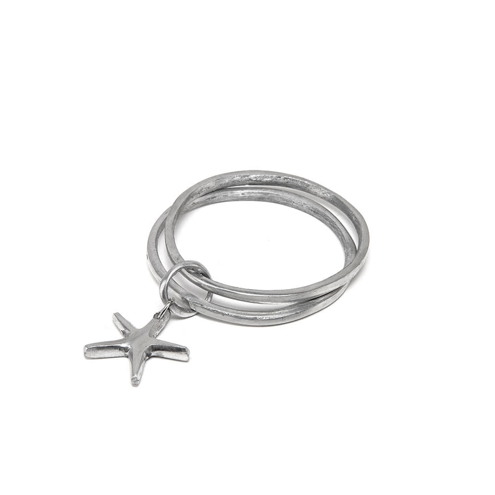 Double Bangle Bracelet Starfish
