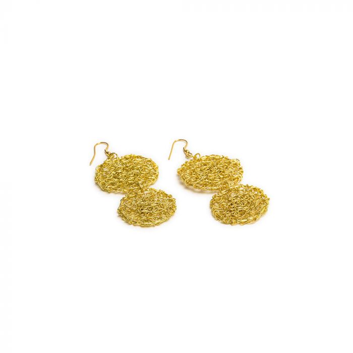 2 Microstring Circle Earrings