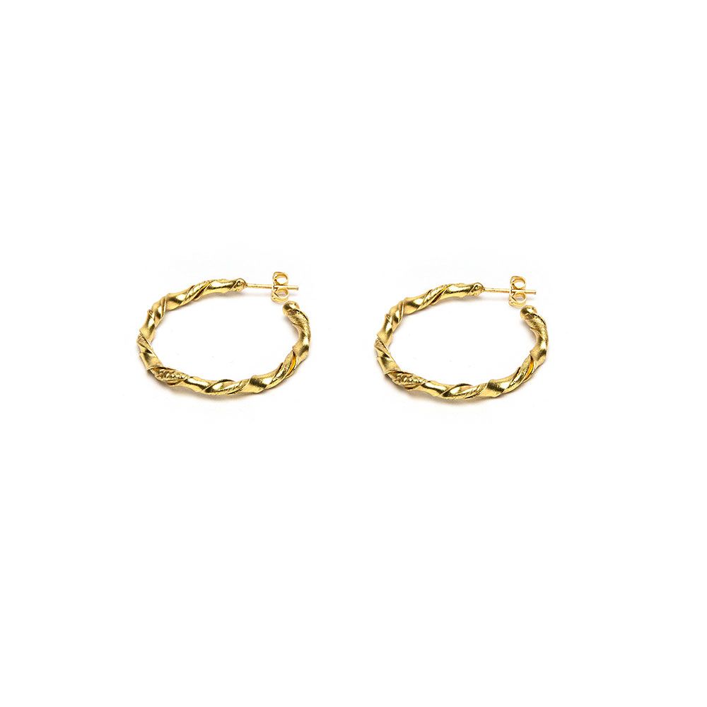 Ribbon Hoop Earrings