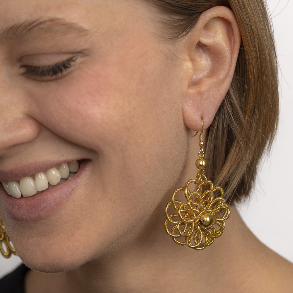 3D Flower Earrings