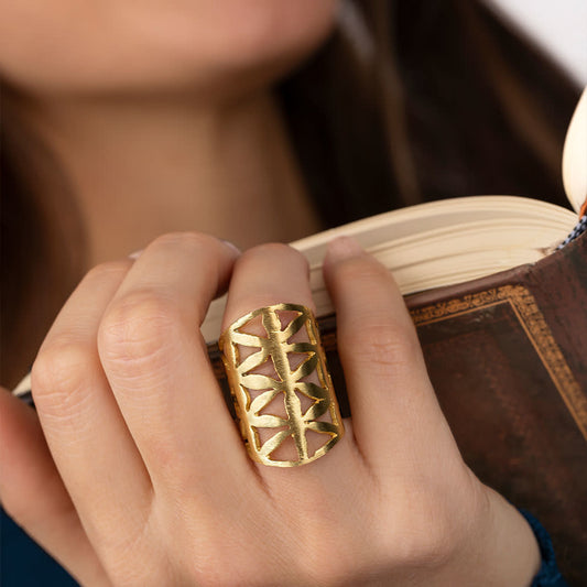 Flower of Life Band Ring