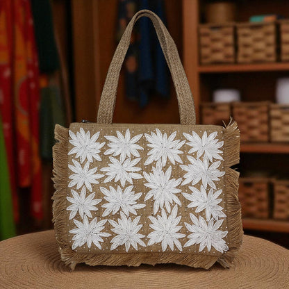 White Flowers Tote Bag