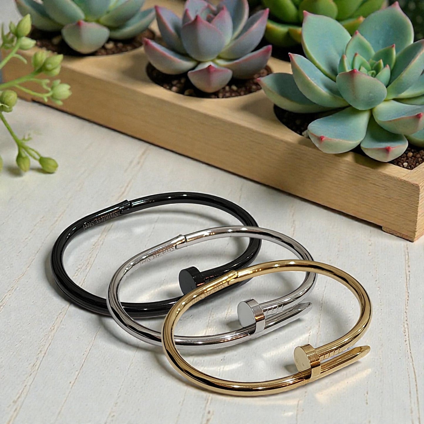 Nail Bangle Bracelet