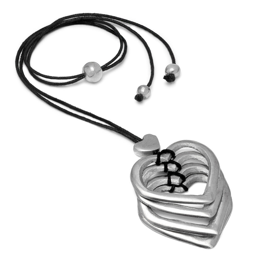 4 Hearts Silhouettes Necklace
