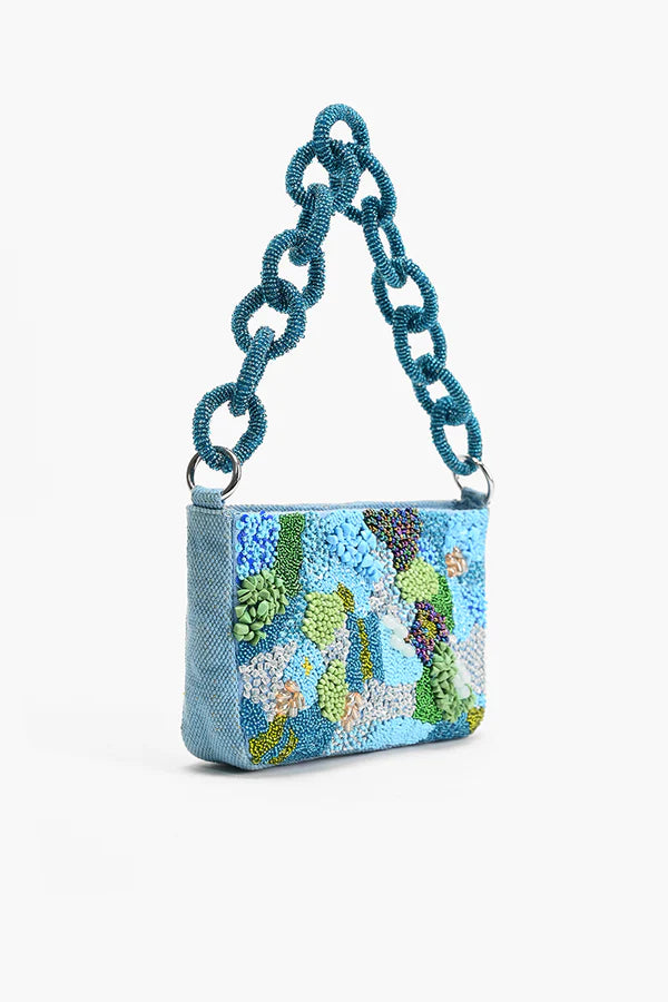 BLUE LAGOON GLAM SHOULDER BAG