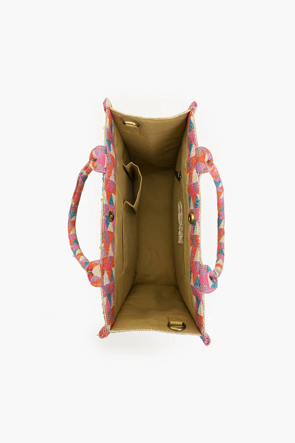CRAB SHELL EMBELLISHED TOTE