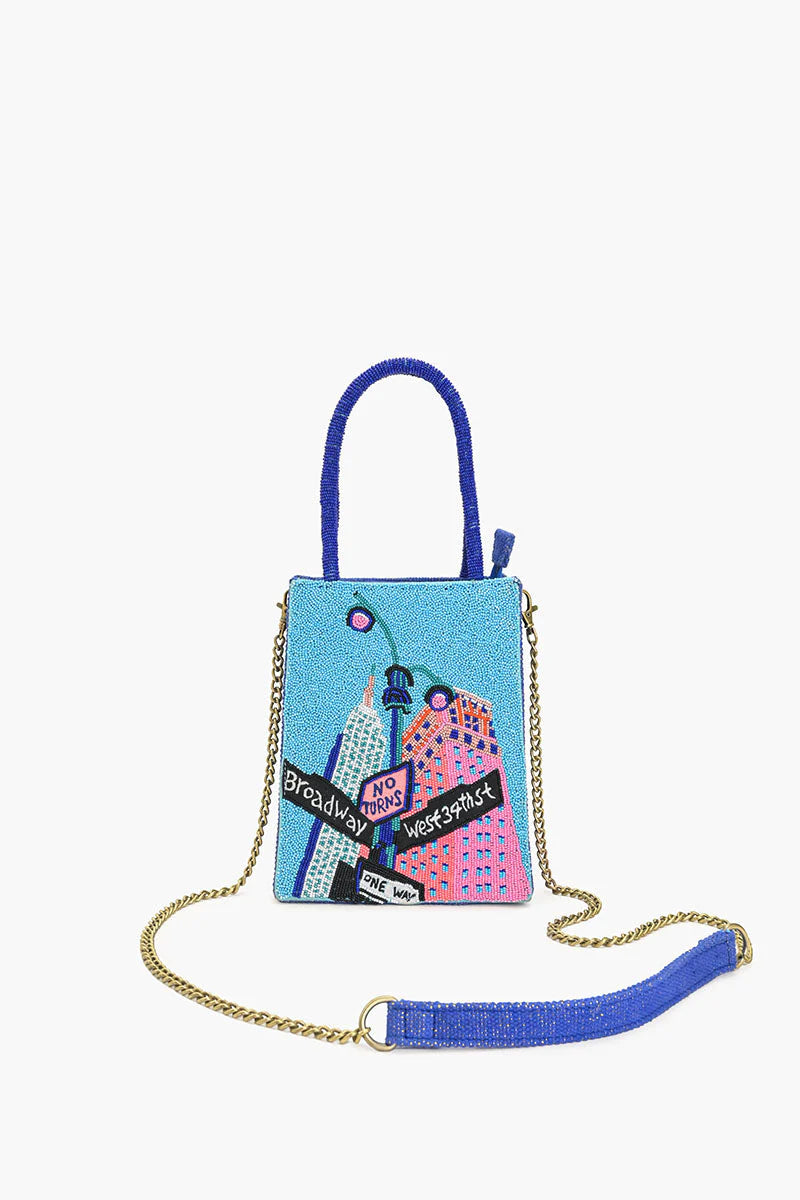 BROADWAY NIGHTS BEADED TOP HANDLE BAG